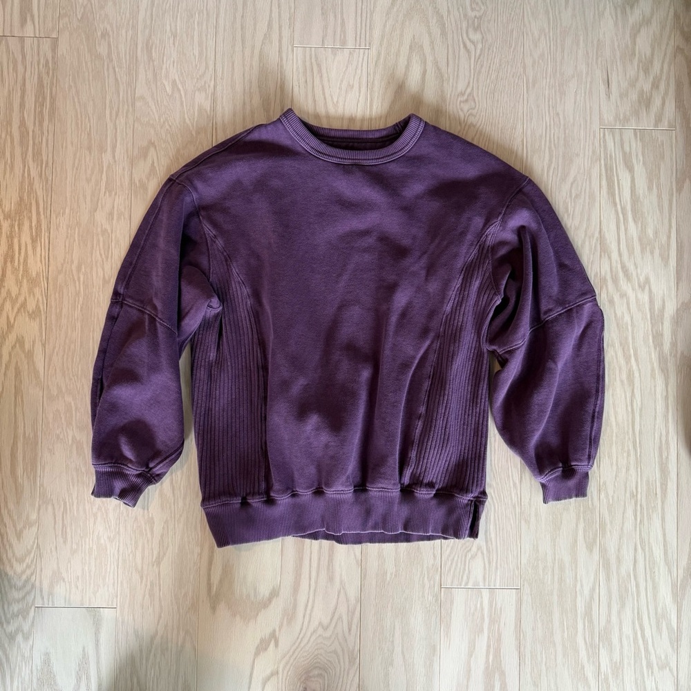 Aerie Très Chic Sweatshirt Cool Berry - Picture 2 of 4